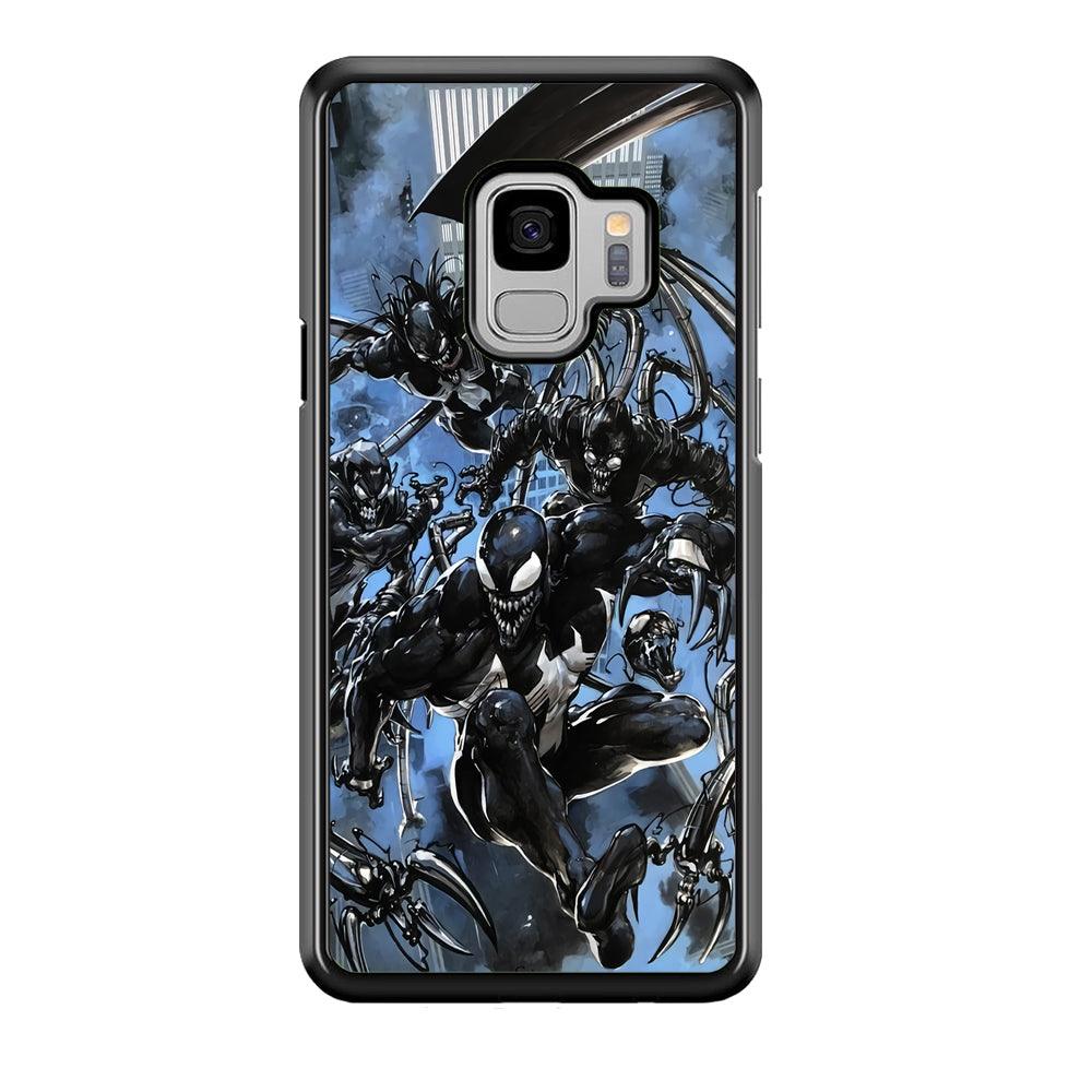 Venom Moving Together Samsung Galaxy S9 Case-Rubber Black (2D Case)-Oxvistore