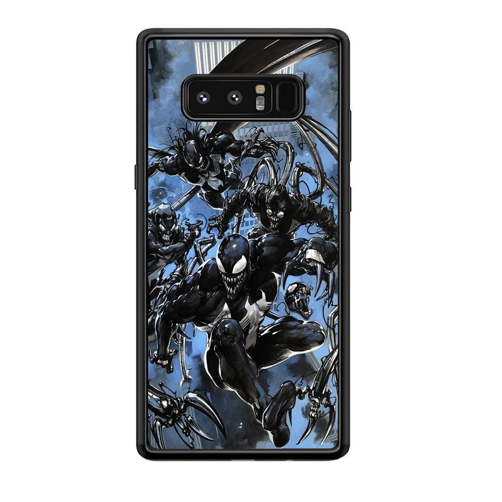 Venom Moving Together Samsung Galaxy Note 8 Case-Rubber Black (2D Case)-Oxvistore