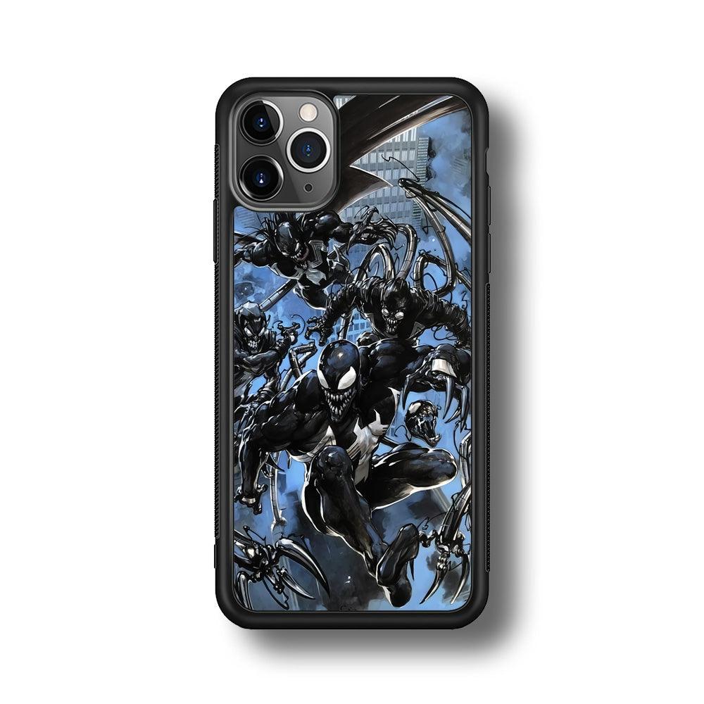 Venom Moving Together iPhone 11 Pro Max Case-Rubber Black (2D Case)-Oxvistore