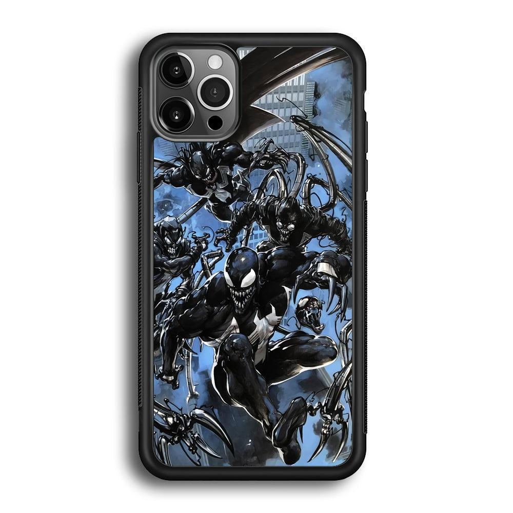 Venom Moving Together iPhone 12 Pro Case-Rubber Black (2D Case)-Oxvistore