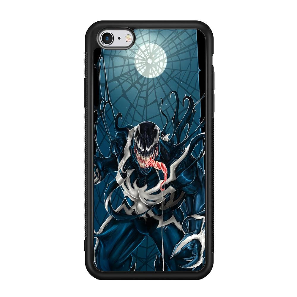 Venom Power from The Moon iPhone 6 | 6s Case-Rubber Black (2D Case)-Oxvistore