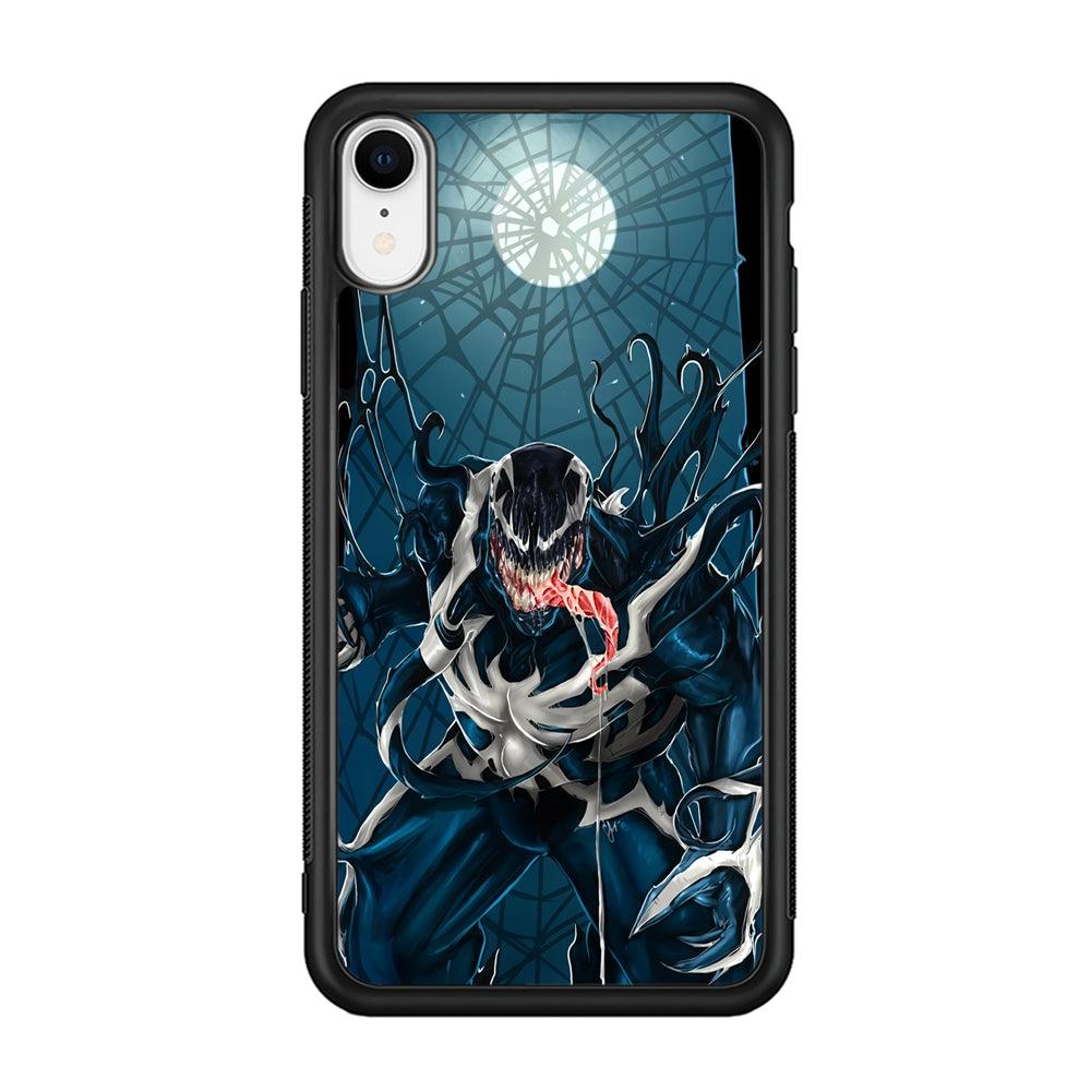 Venom Power from The Moon iPhone XR Case-Rubber Black (2D Case)-Oxvistore