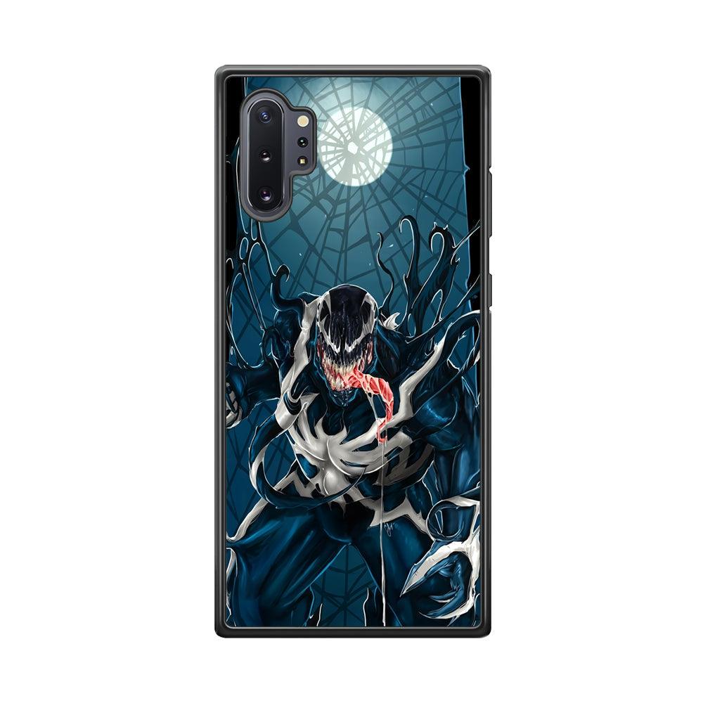 Venom Power from The Moon Samsung Galaxy Note 10 Plus Case-Rubber Black (2D Case)-Oxvistore