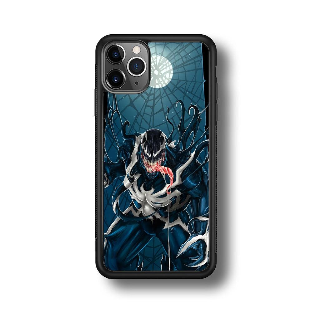 Venom Power from The Moon iPhone 11 Pro Max Case-Rubber Black (2D Case)-Oxvistore