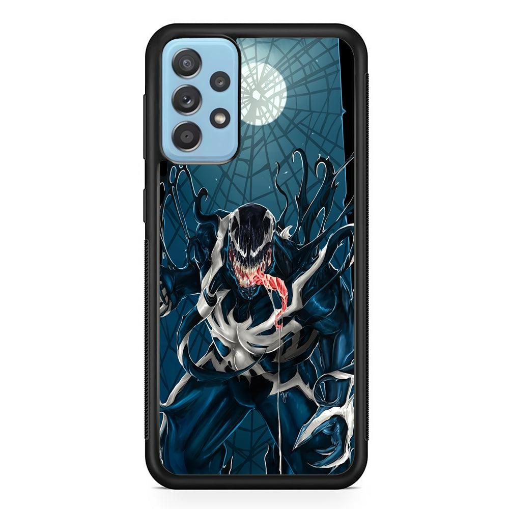 Venom Power from The Moon Samsung Galaxy A52 Case-Rubber Black (2D Case)-Oxvistore