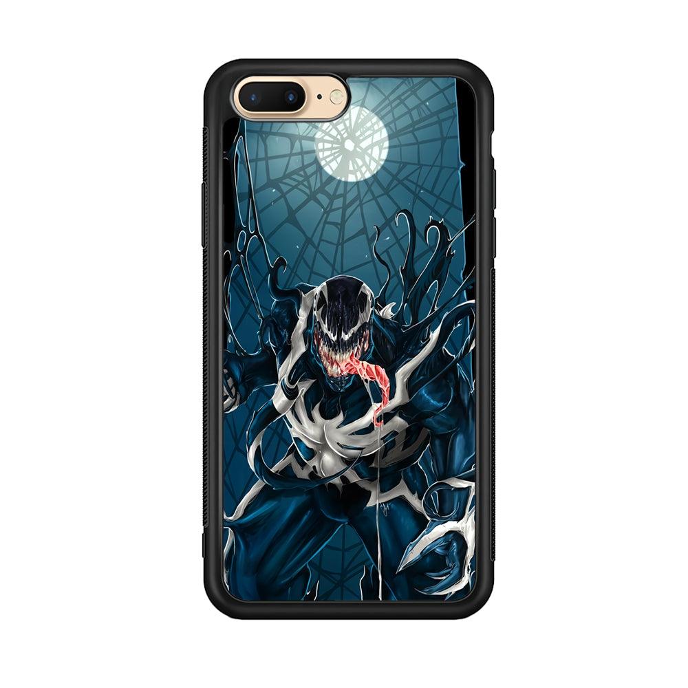 Venom Power from The Moon iPhone 7 Plus Case-Rubber Black (2D Case)-Oxvistore