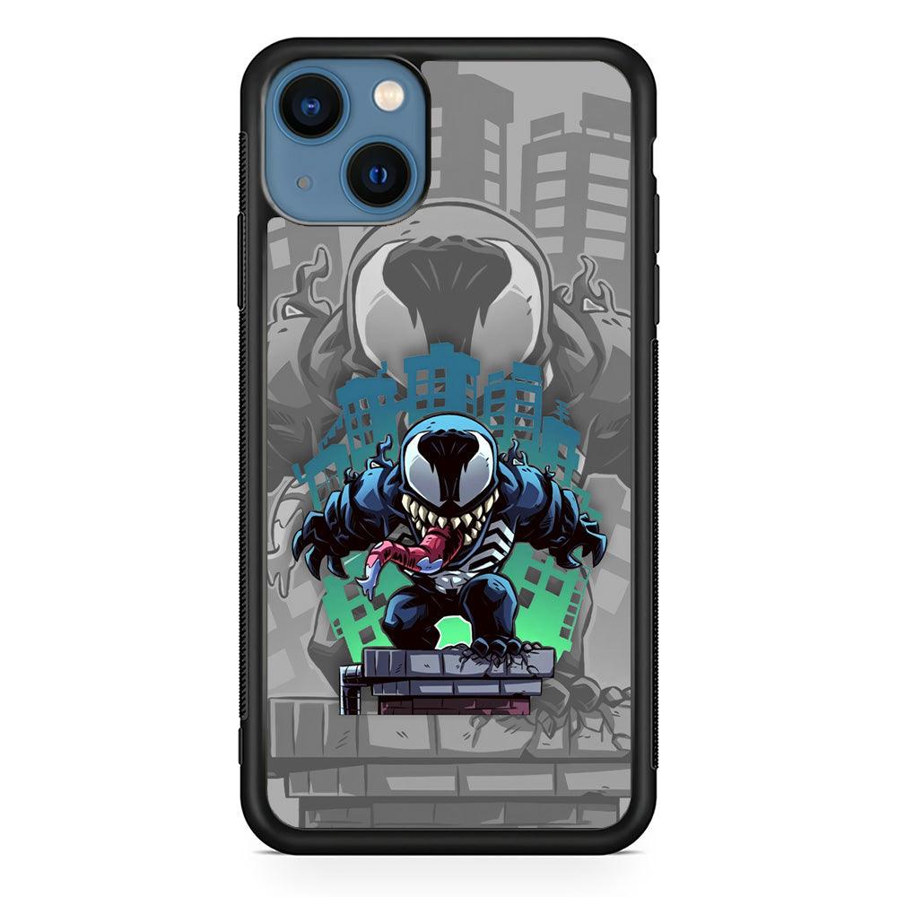 Venom Statue for The Town iPhone 13 Case-Rubber Black (2D Case)-Oxvistore