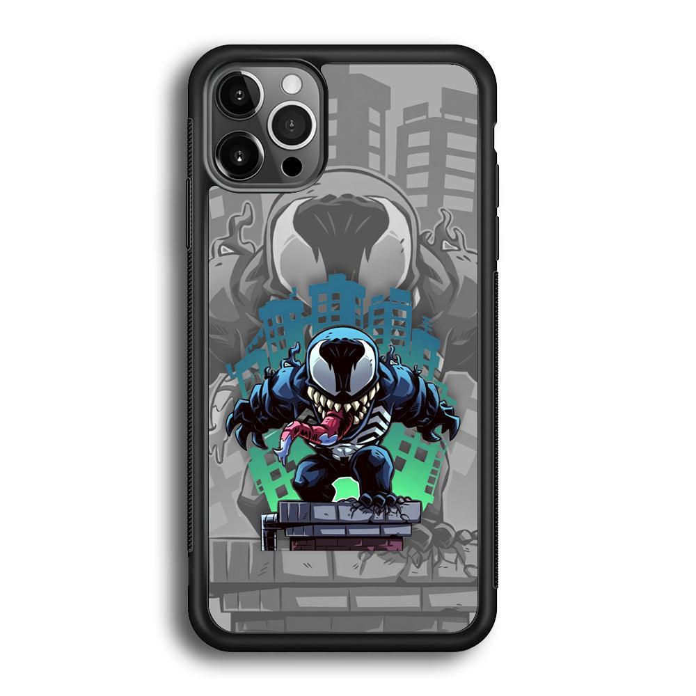 Venom Statue for The Town iPhone 12 Pro Case-Rubber Black (2D Case)-Oxvistore
