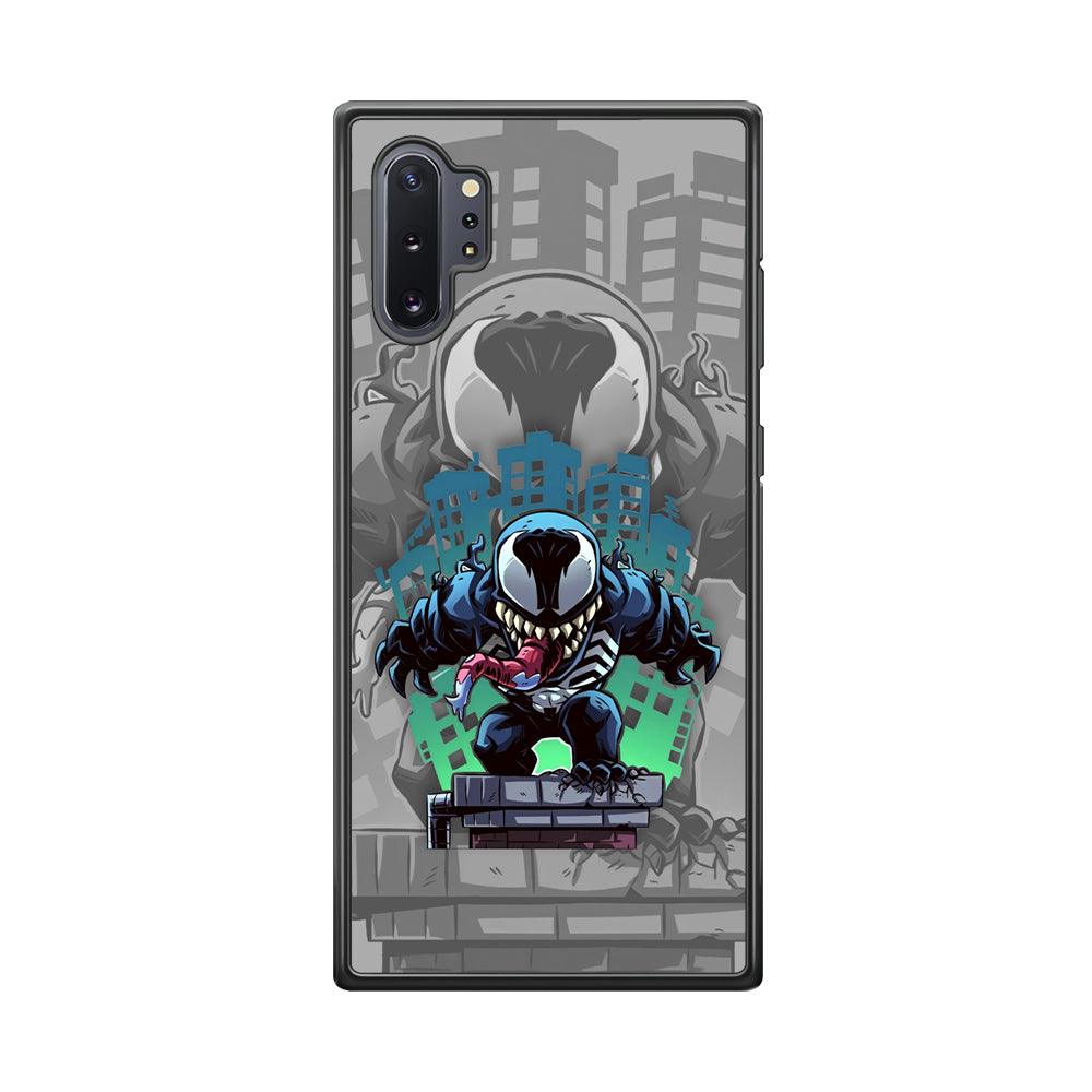 Venom Statue for The Town Samsung Galaxy Note 10 Plus Case-Rubber Black (2D Case)-Oxvistore