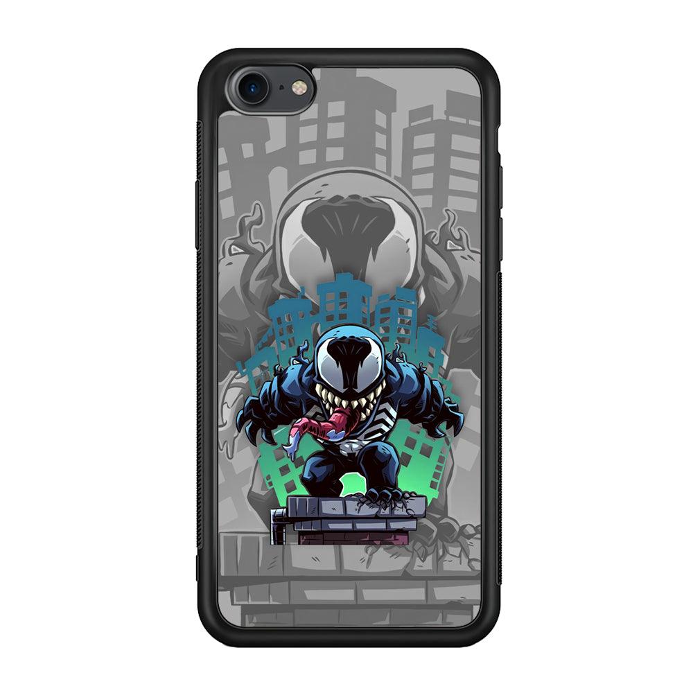 Venom Statue for The Town iPhone 8 Case-Rubber Black (2D Case)-Oxvistore