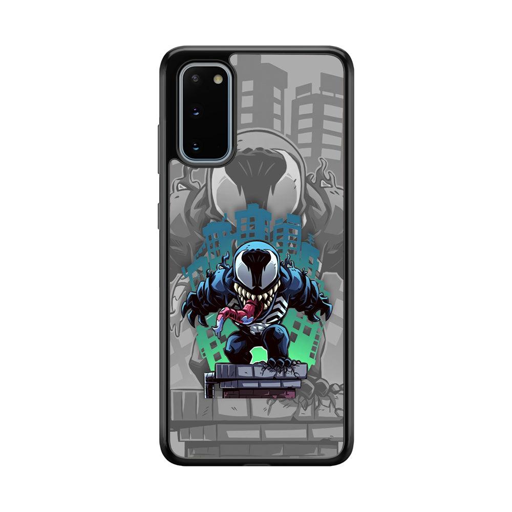 Venom Statue for The Town Samsung Galaxy S20 Case-Rubber Black (2D Case)-Oxvistore