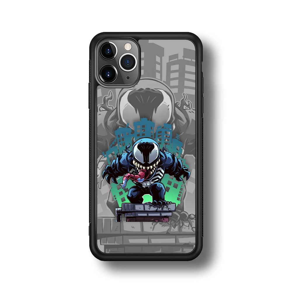 Venom Statue for The Town iPhone 11 Pro Case-Rubber Black (2D Case)-Oxvistore