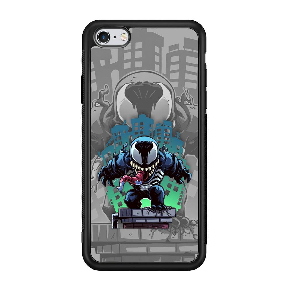 Venom Statue for The Town iPhone 6 | 6s Case-Rubber Black (2D Case)-Oxvistore