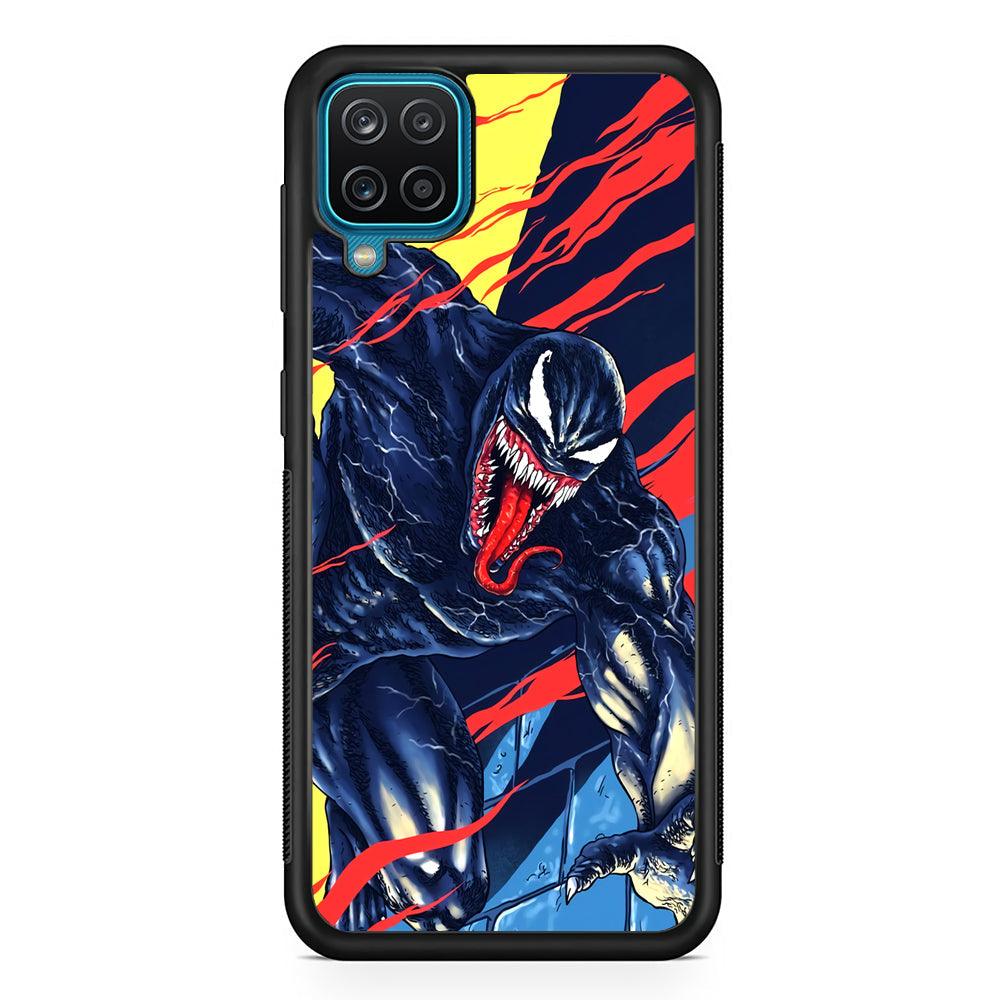 Venom The Extraordinary Samsung Galaxy A12 Case-Rubber Black (2D Case)-Oxvistore