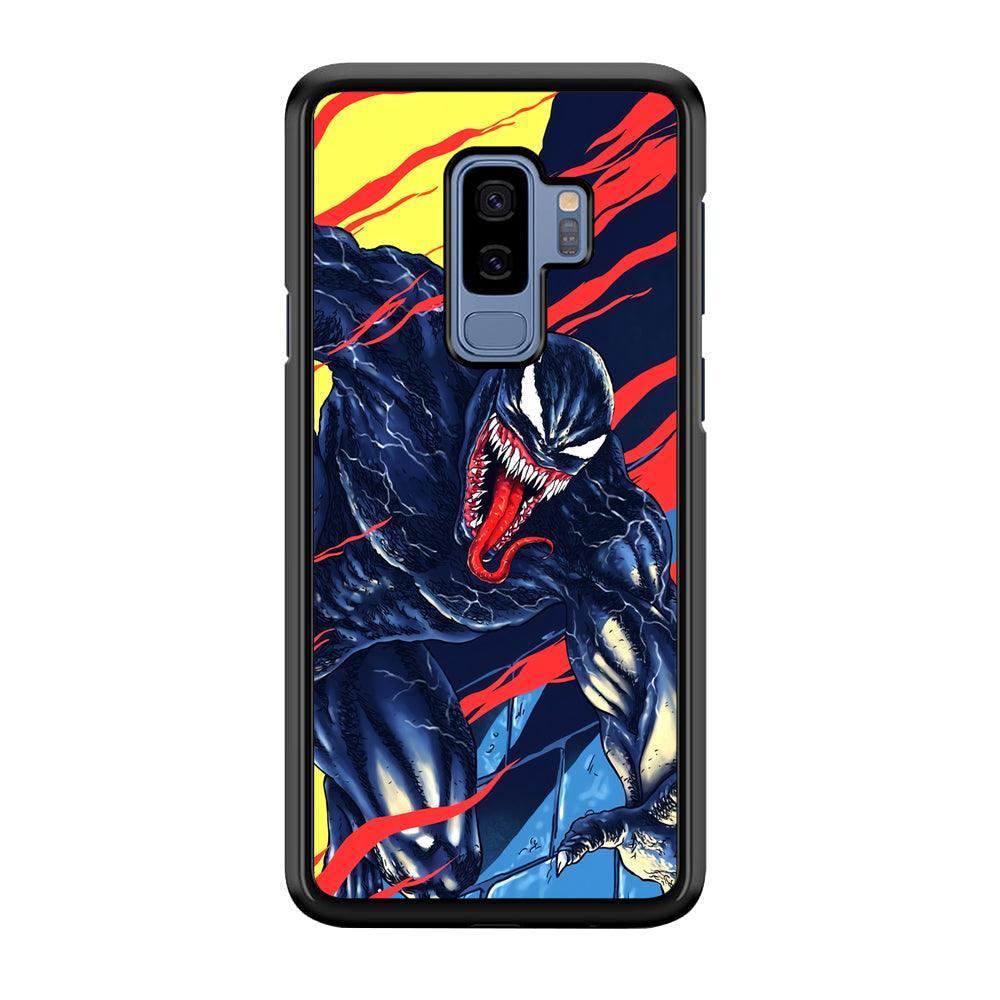 Venom The Extraordinary Samsung Galaxy S9 Plus Case-Rubber Black (2D Case)-Oxvistore