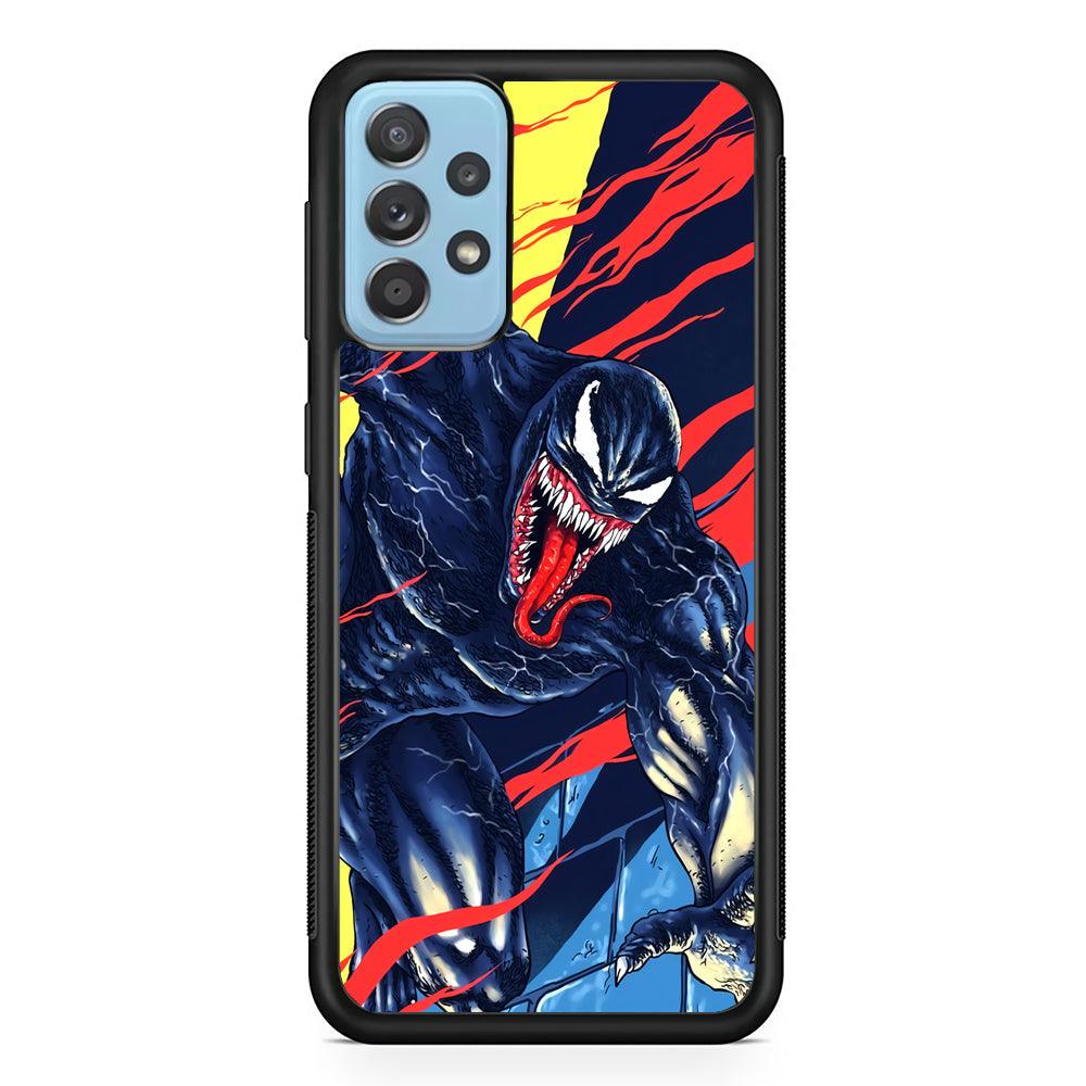 Venom The Extraordinary Samsung Galaxy A72 Case-Rubber Black (2D Case)-Oxvistore
