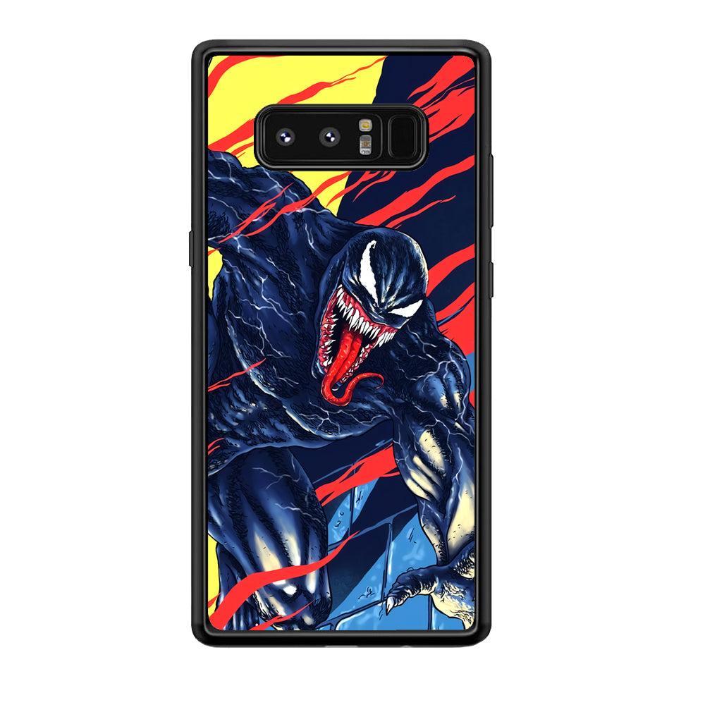 Venom The Extraordinary Samsung Galaxy Note 8 Case-Rubber Black (2D Case)-Oxvistore