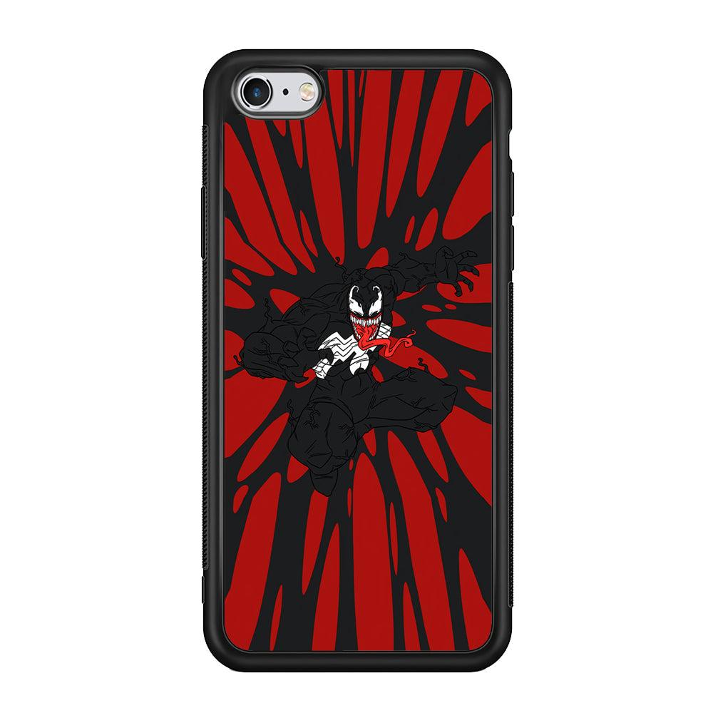 Venom The Nightmare Jump iPhone 6 Plus | 6s Plus Case-Rubber Black (2D Case)-Oxvistore
