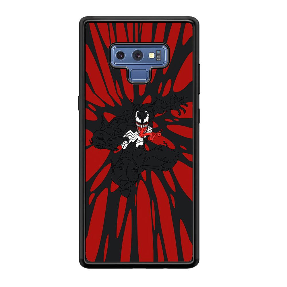 Venom The Nightmare Jump Samsung Galaxy Note 9 Case-Rubber Black (2D Case)-Oxvistore