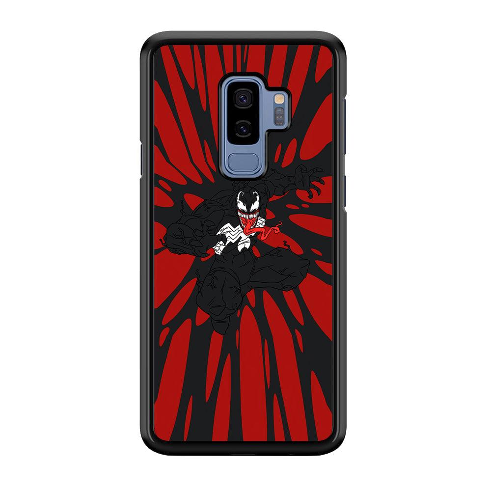 Venom The Nightmare Jump Samsung Galaxy S9 Plus Case-Rubber Black (2D Case)-Oxvistore
