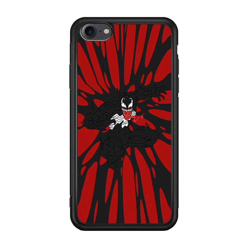 Venom The Nightmare Jump iPhone 7 Case-Rubber Black (2D Case)-Oxvistore