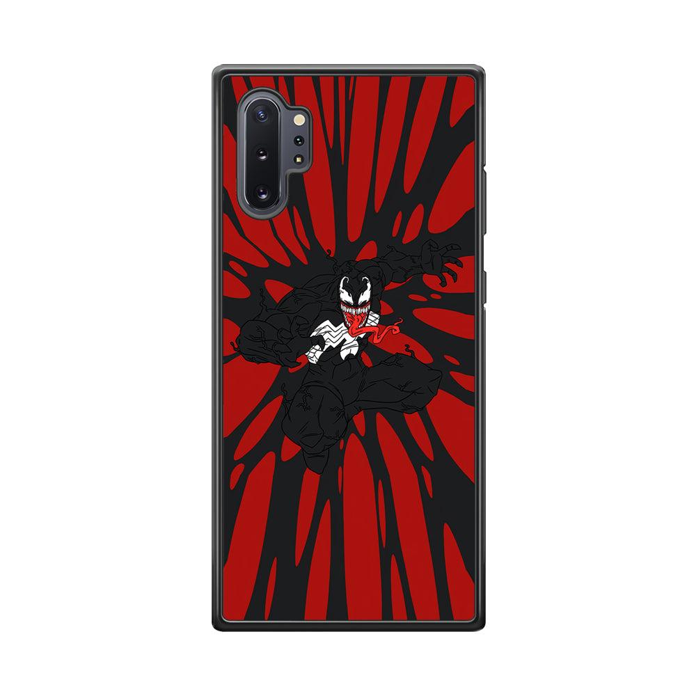 Venom The Nightmare Jump Samsung Galaxy Note 10 Plus Case-Rubber Black (2D Case)-Oxvistore