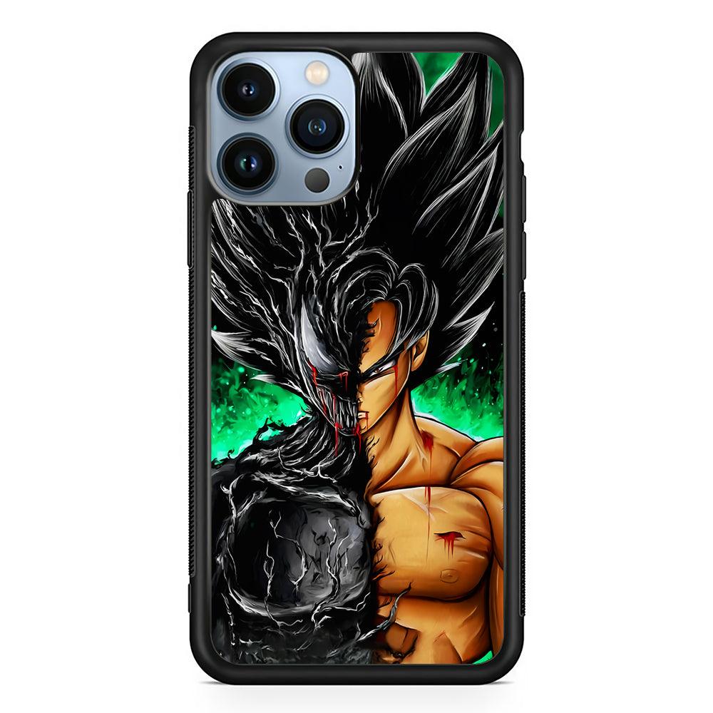 Venom X Goku Fusion 2D Rubber Phone Case-Black-Oxvistore