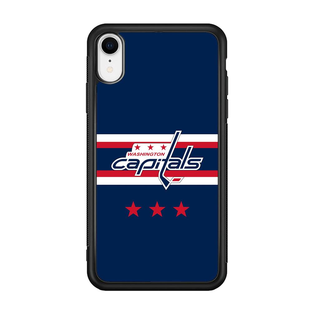 Washington Capitals The Red Star iPhone XR Case-Rubber Black (2D Case)-Oxvistore