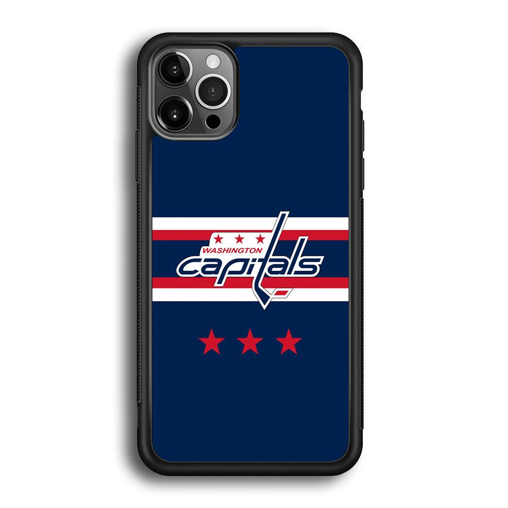 Washington Capitals The Red Star iPhone 12 Pro Max Case-Rubber Black (2D Case)-Oxvistore