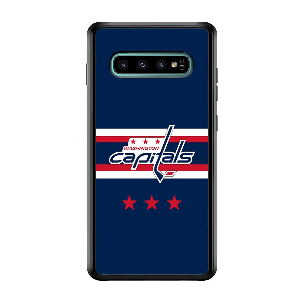 Washington Capitals The Red Star Samsung Galaxy S10 Plus Case-Rubber Black (2D Case)-Oxvistore