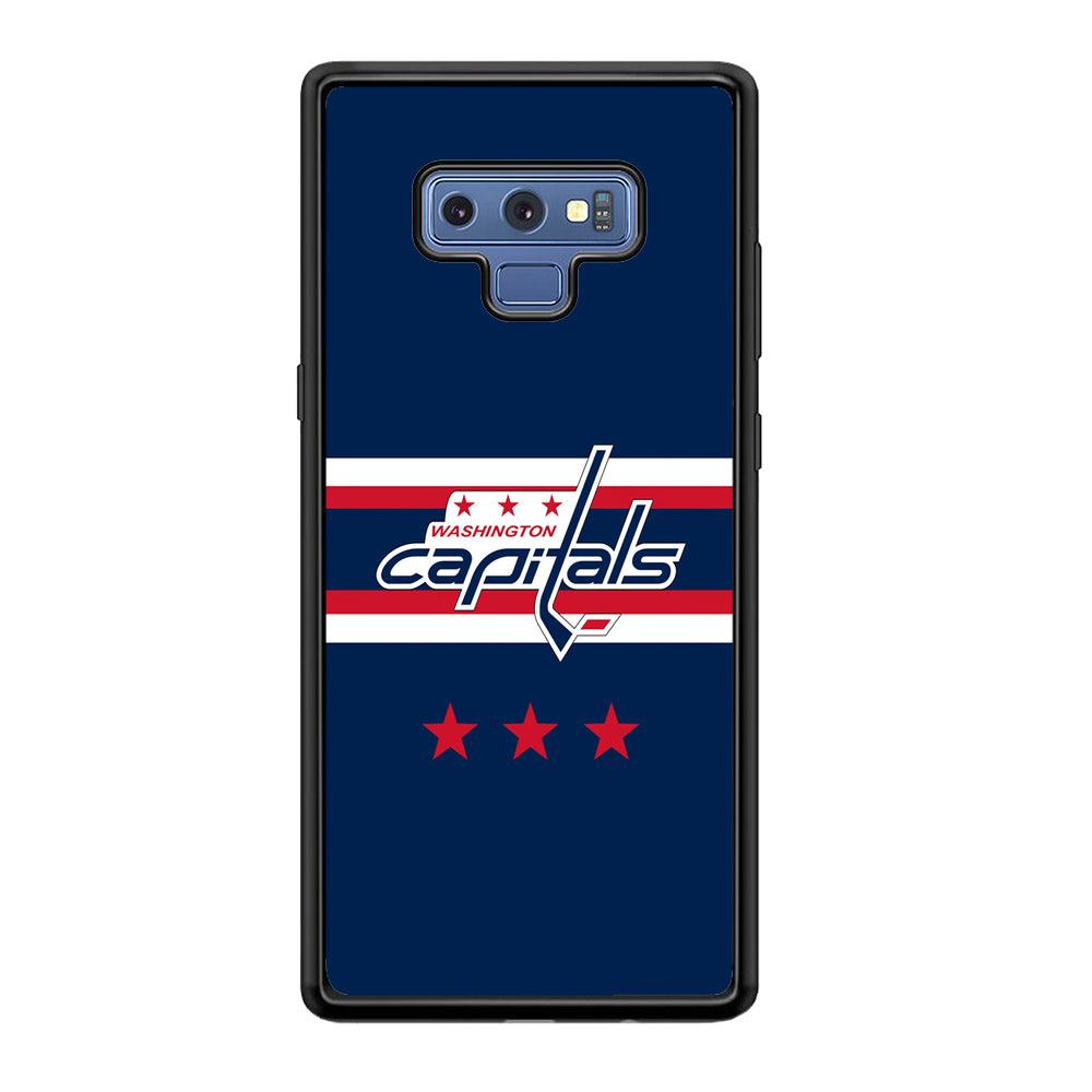 Washington Capitals The Red Star Samsung Galaxy Note 9 Case-Rubber Black (2D Case)-Oxvistore