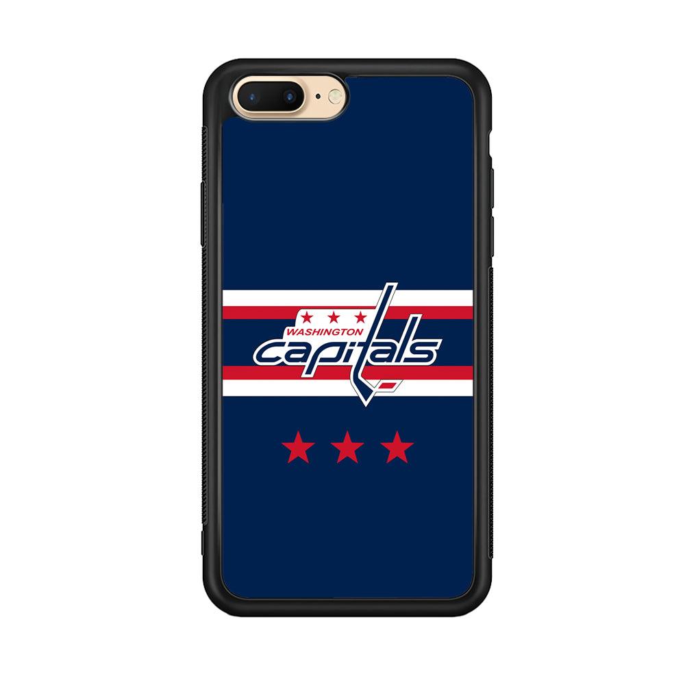 Washington Capitals The Red Star iPhone 8 Plus Case-Rubber Black (2D Case)-Oxvistore
