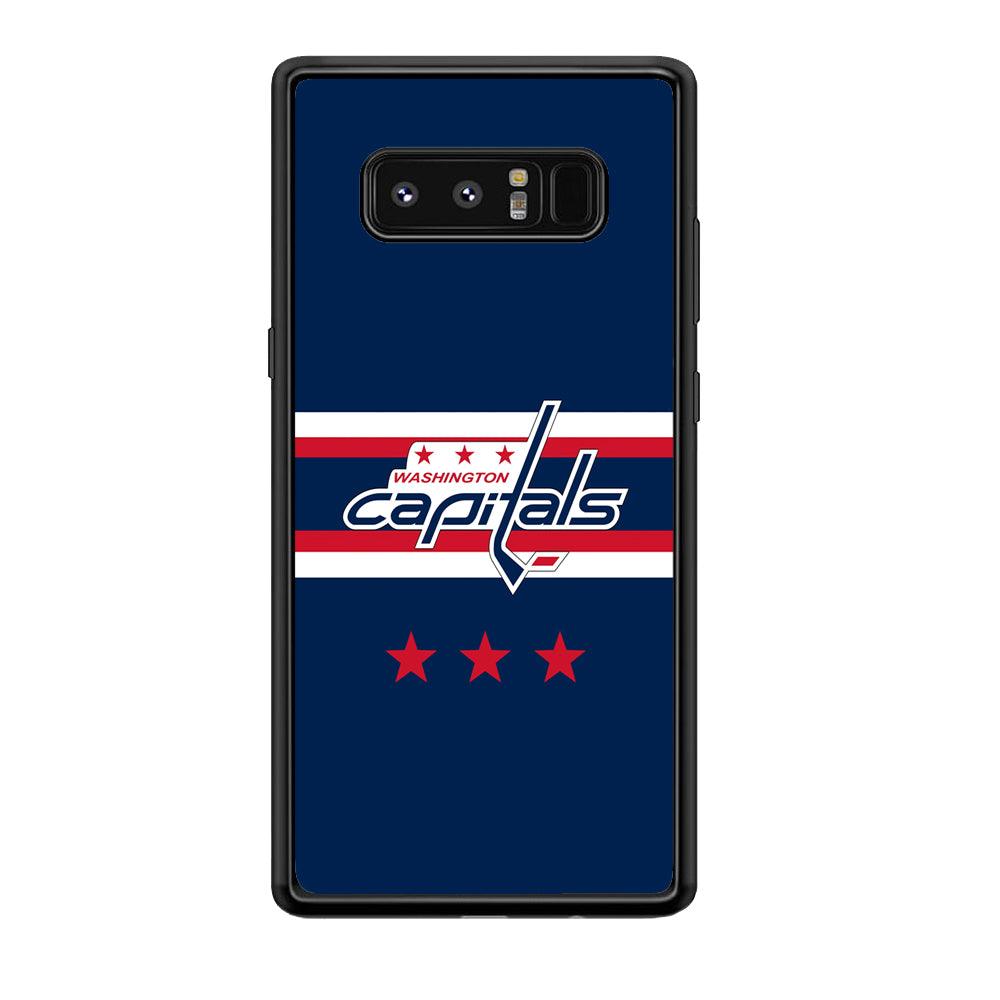 Washington Capitals The Red Star Samsung Galaxy Note 8 Case-Rubber Black (2D Case)-Oxvistore
