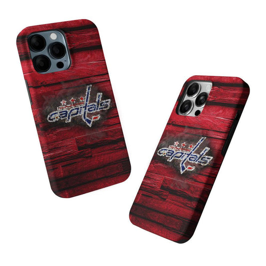 Washington Capitals Wood 2 in 1 Tough Phone Case-Oxvistore