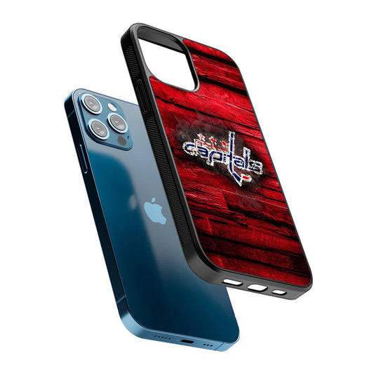 Washington Capitals Wood 2D Rubber Phone Case-Oxvistore