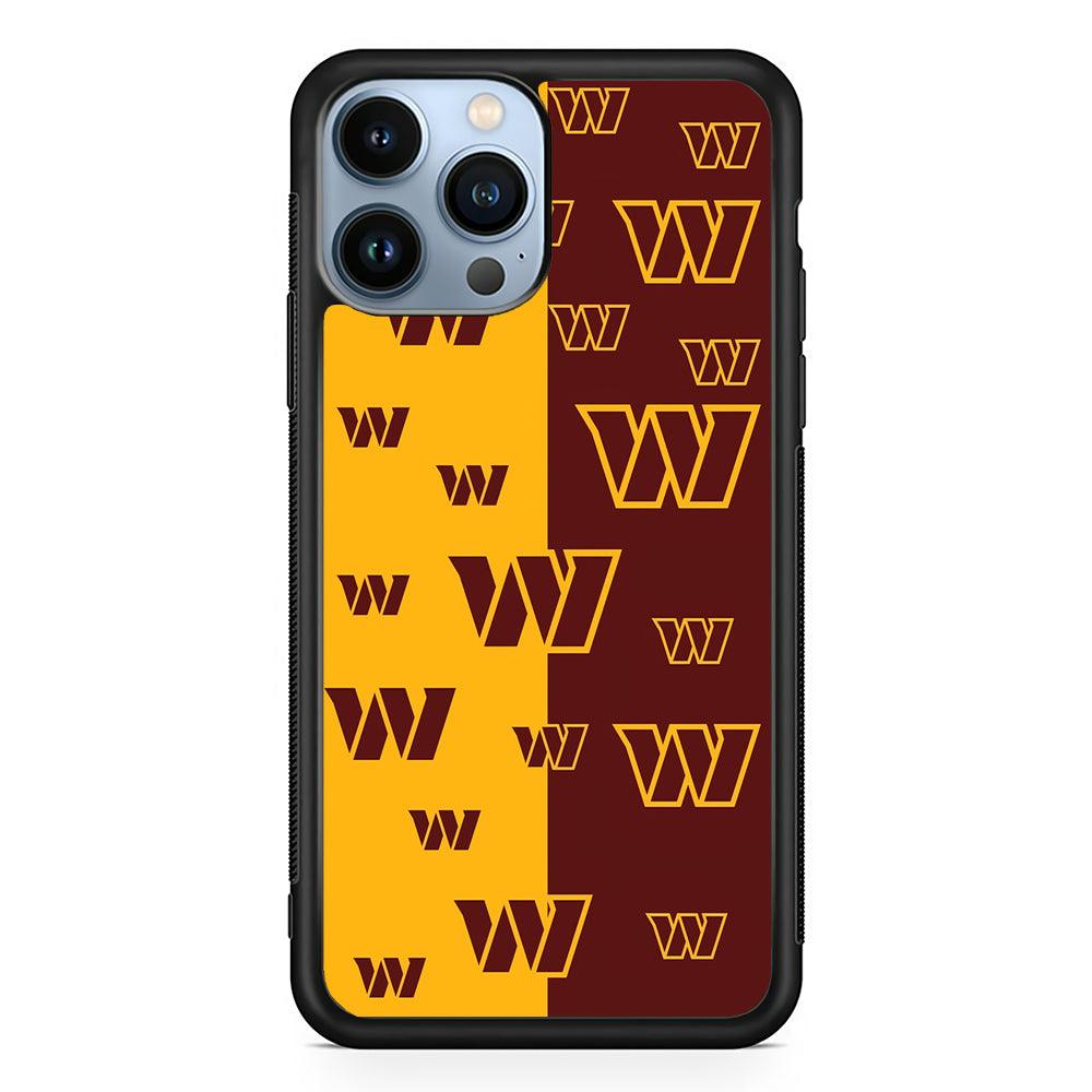 Washington Commanders Logo Pattern 2D Rubber Phone Case-Black-Oxvistore