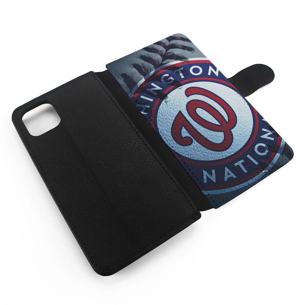 Washington Nationals Ball Flip Wallet Phone Case-Oxvistore