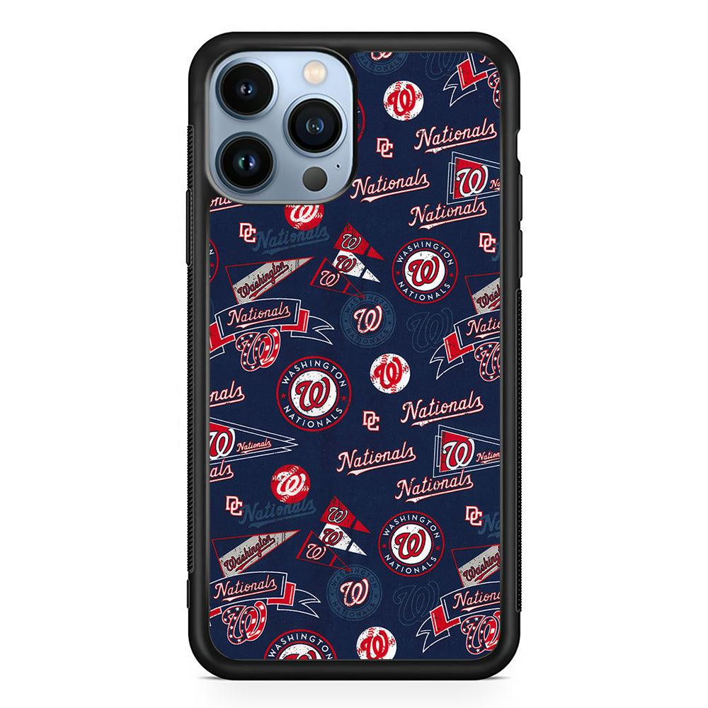 Washington Nationals Pattern 2D Rubber Phone Case-Black-Oxvistore