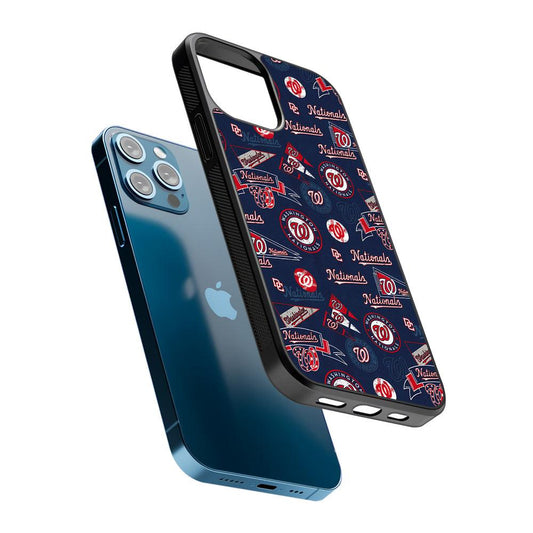 Washington Nationals Pattern 2D Rubber Phone Case-Oxvistore