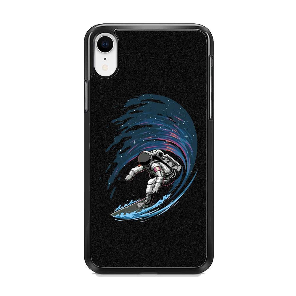 Wave In Space iPhone XR Case-Rubber Black (2D Case)-Oxvistore