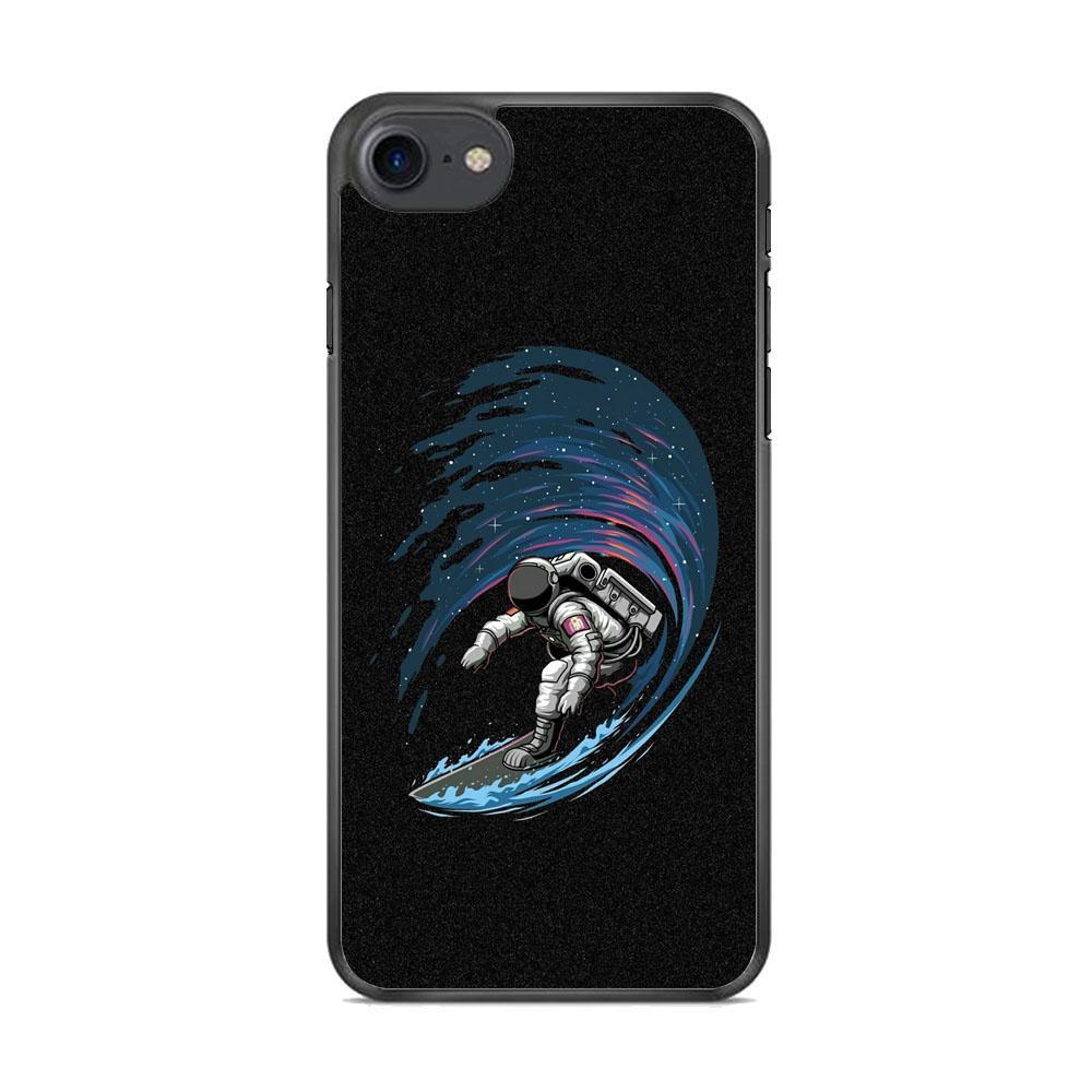 Wave In Space iPhone 8 Case-Rubber Black (2D Case)-Oxvistore