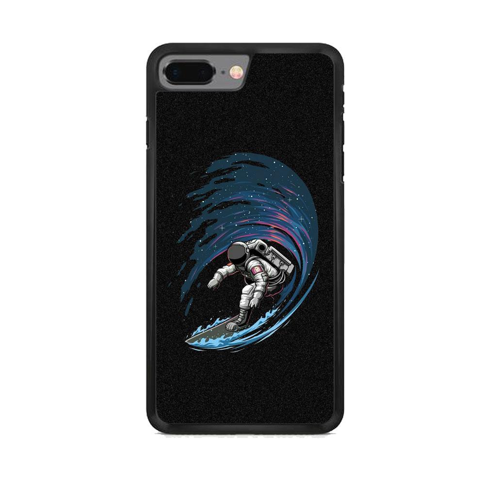 Wave In Space iPhone 8 Plus Case-Rubber Black (2D Case)-Oxvistore