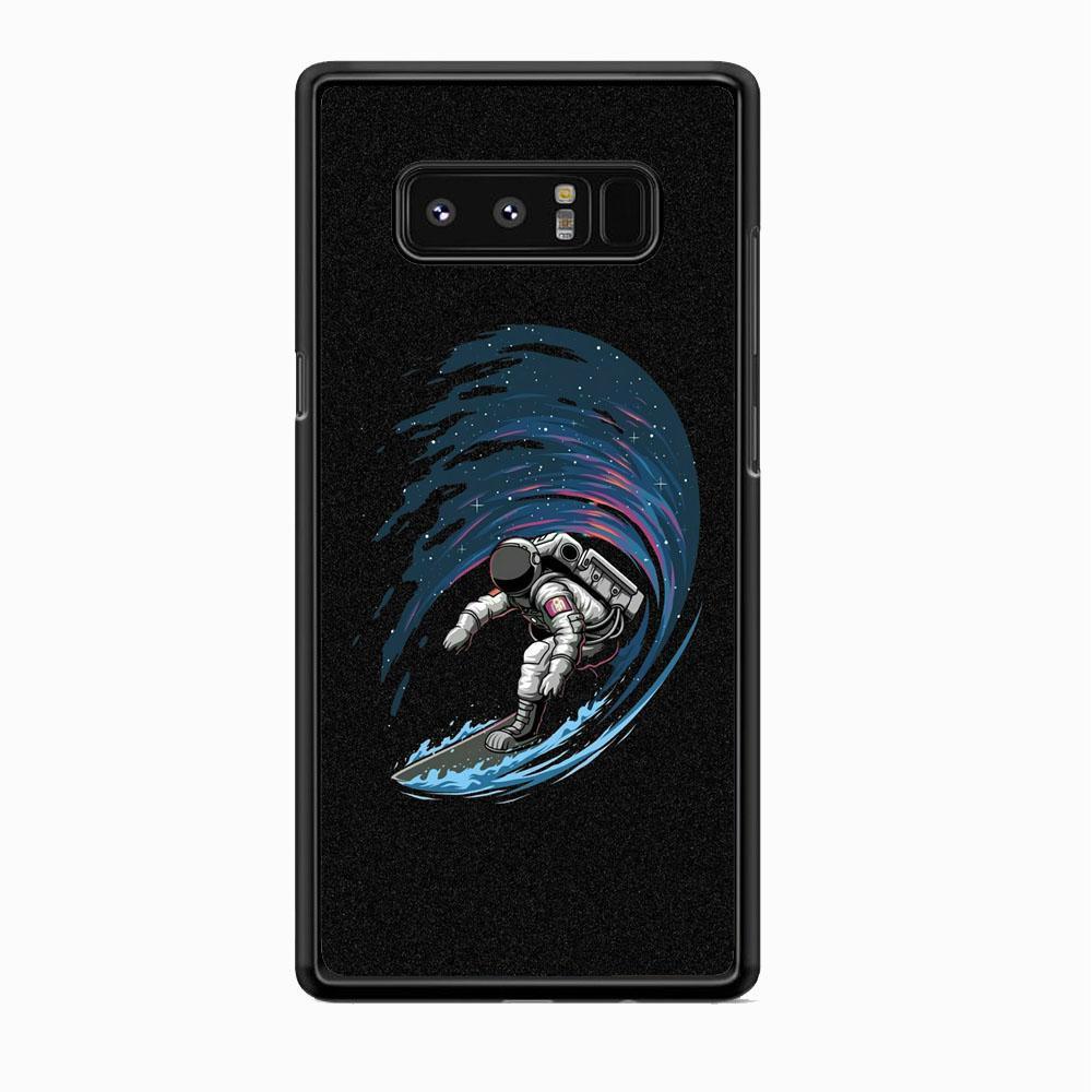 Wave In Space Samsung Galaxy Note 8 Case-Rubber Black (2D Case)-Oxvistore