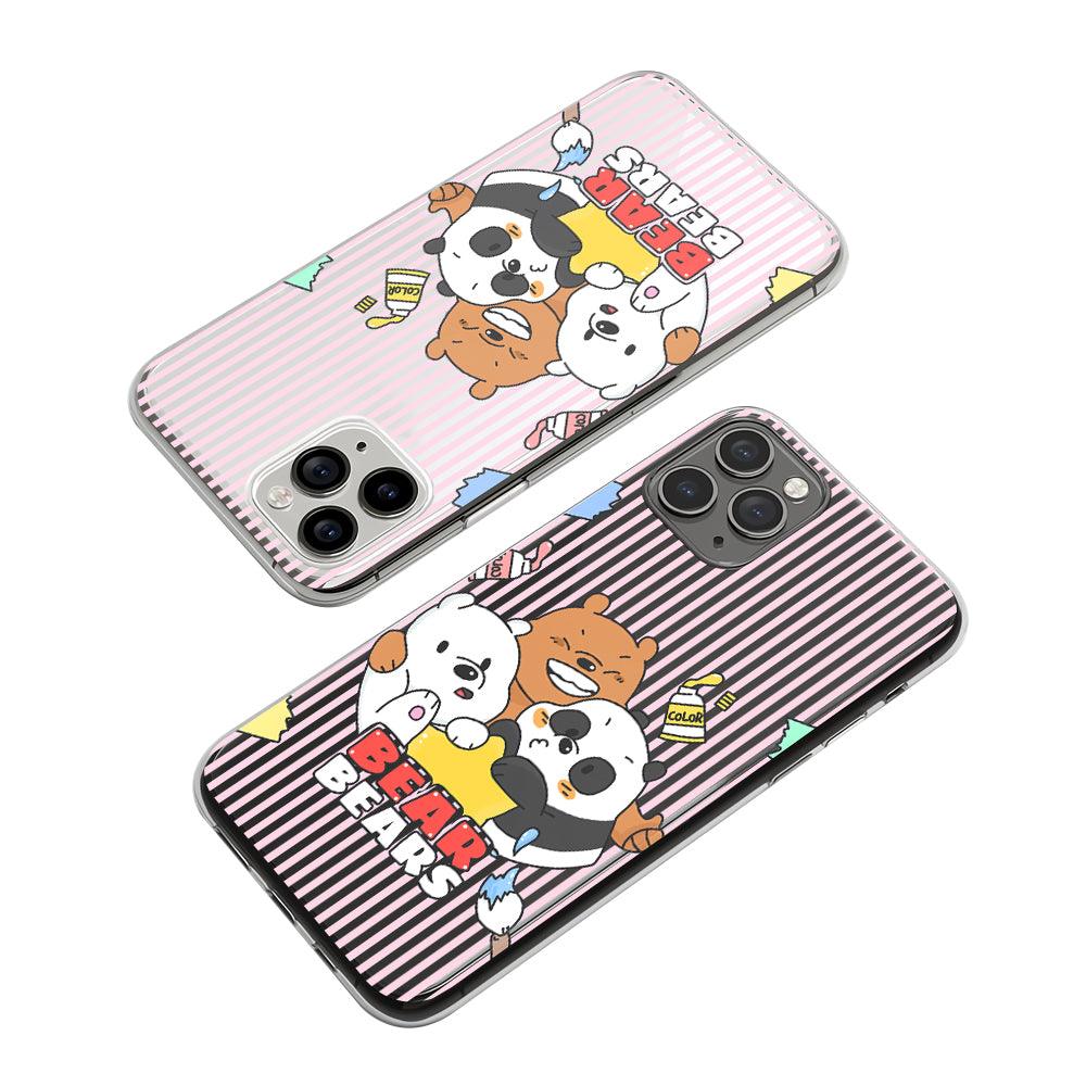 We Bare Bears Hugs from Brothers Clear Soft Case-Oxvistore