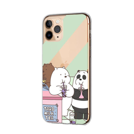 We Bare Bears Sweet Ice Milk Tea Clear Soft Case-Oxvistore