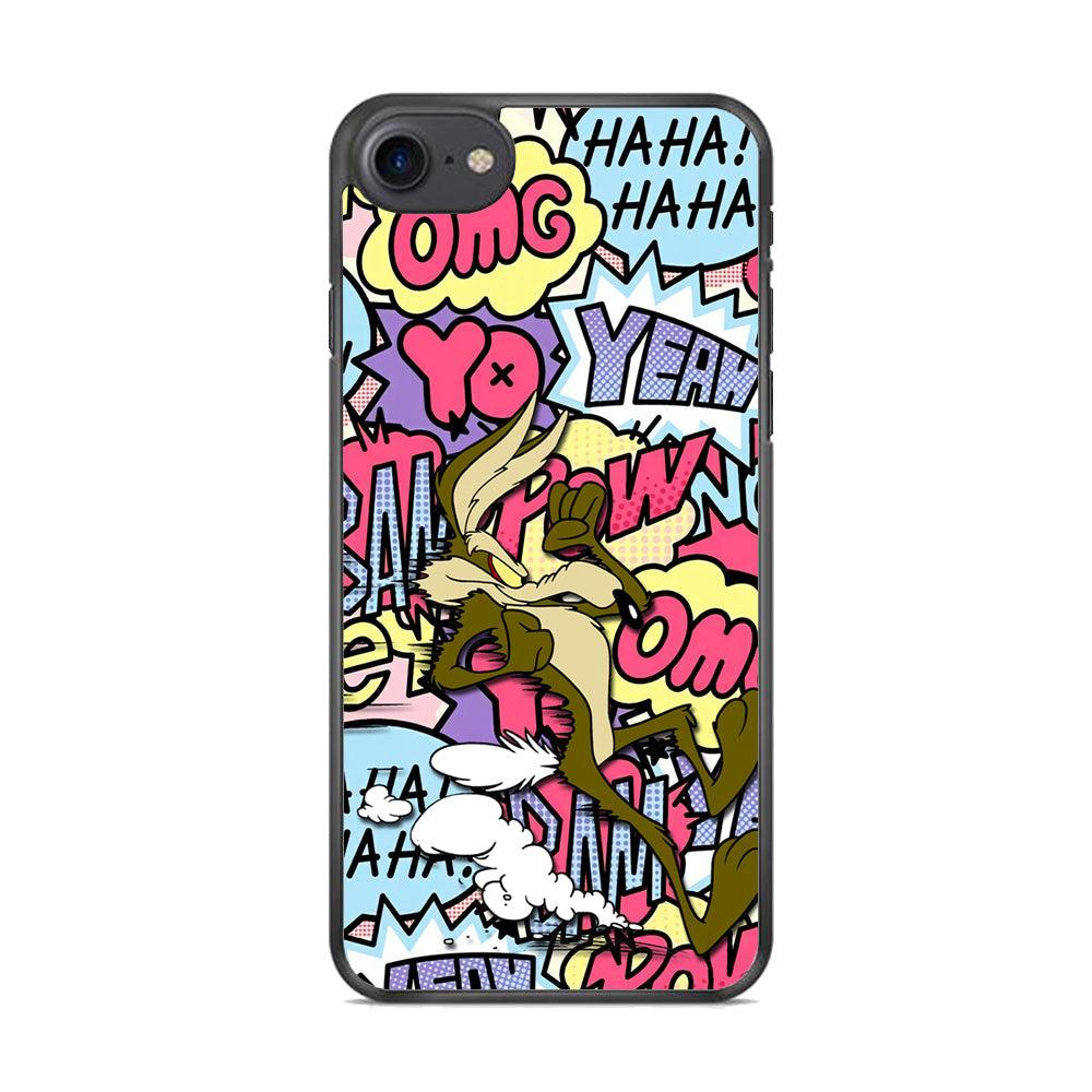 Wile Coyote Run Too Far iPhone 7 Case-Rubber Black (2D Case)-Oxvistore