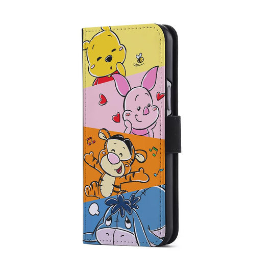 Winnie The Pooh Baby Character Flip Wallet Phone Case-Oxvistore