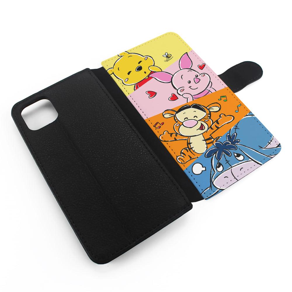 Winnie The Pooh Baby Character Flip Wallet Phone Case-Oxvistore