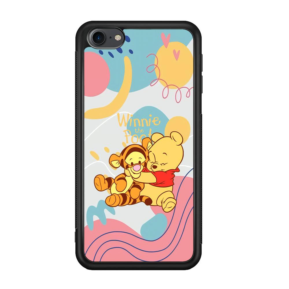 Winnie The Pooh Hug Wholeheartedly iPod Touch 6 Case-Rubber Black (2D Case)-Oxvistore