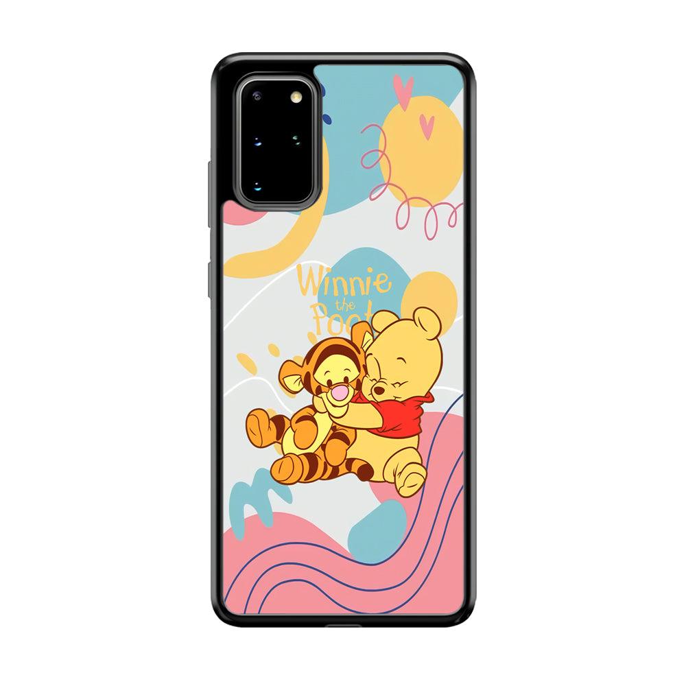 Winnie The Pooh Hug Wholeheartedly Samsung Galaxy S20 Plus Case-Rubber Black (2D Case)-Oxvistore
